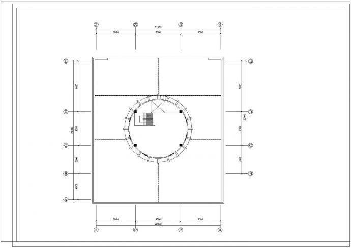 某东城小区别墅装修CAD设计构造完整布置图_图1