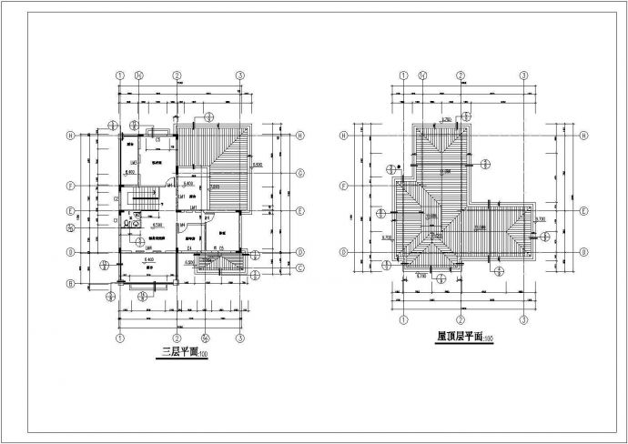 某深圳别墅全套CAD详细设计施工平面图_图1