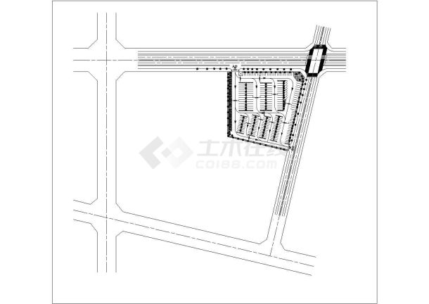 某停车场规划设计cad平面方案图（含两种方案设计）-图二