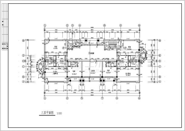 某世财滨江文园联体别墅CAD详细设计施工图-图二