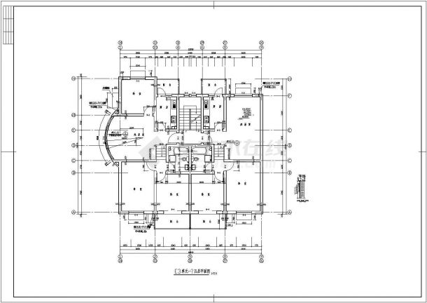 某小区高层及地下车库设计施工CAD图纸-图一