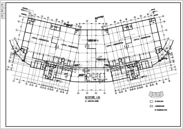 某天福苑小区高层住宅及会所CAD全套设计施工图纸-图二