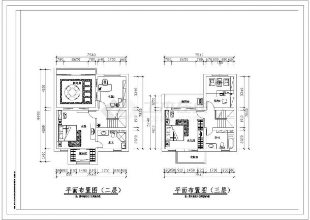某阳光别墅方案CAD全套详细施工设计图-图一