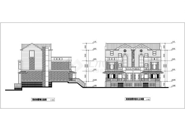 西安市某村镇270平米3层框架结构独栋私人别墅全套建筑设计CAD图纸-图二
