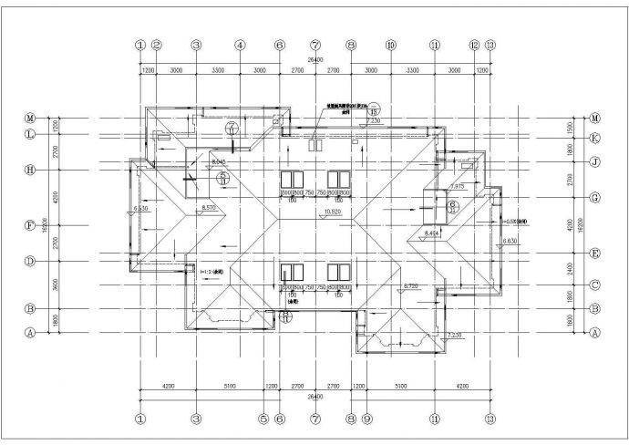 武汉市邗江区锦绣村某2层砖混结构单体别墅建筑设计CAD图纸 （含阁楼）_图1