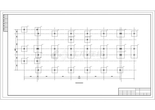 3264平方米三层框架教学楼建筑设计cad图，含设计说明-图一