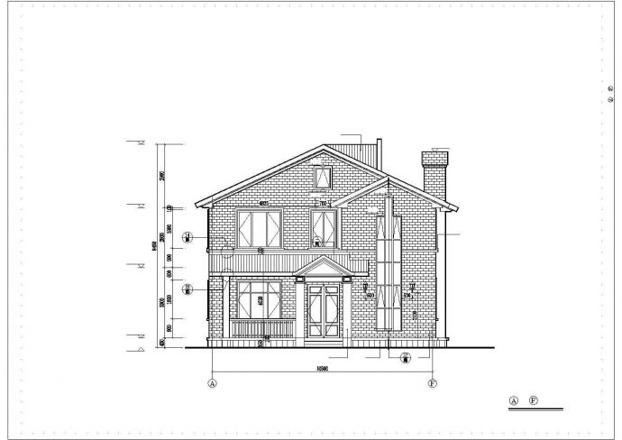 424平米2层框混结构独栋乡村别墅建筑设计CAD图纸（含地下一层）_图1