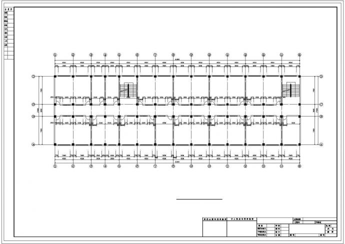 5185平米五层框架教学楼建筑设计cad图，共一张_图1