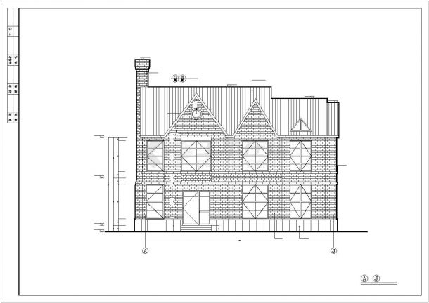 银川市城园新村某2层砖混结构单体别墅建筑设计CAD图纸（含地下层）-图一
