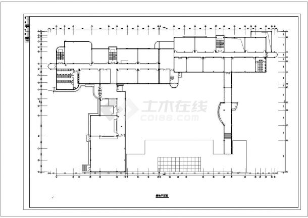 某1万多平地上五层教学楼电气设计CAD图纸（地下一层）-图二