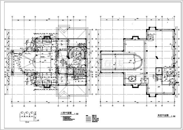某意大利式独立别墅CAD详细构造完整设计-图二