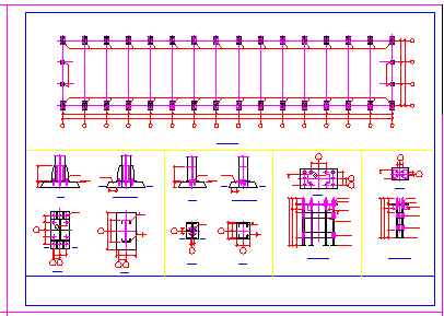 某工业区钢结构厂房施工cad设计图