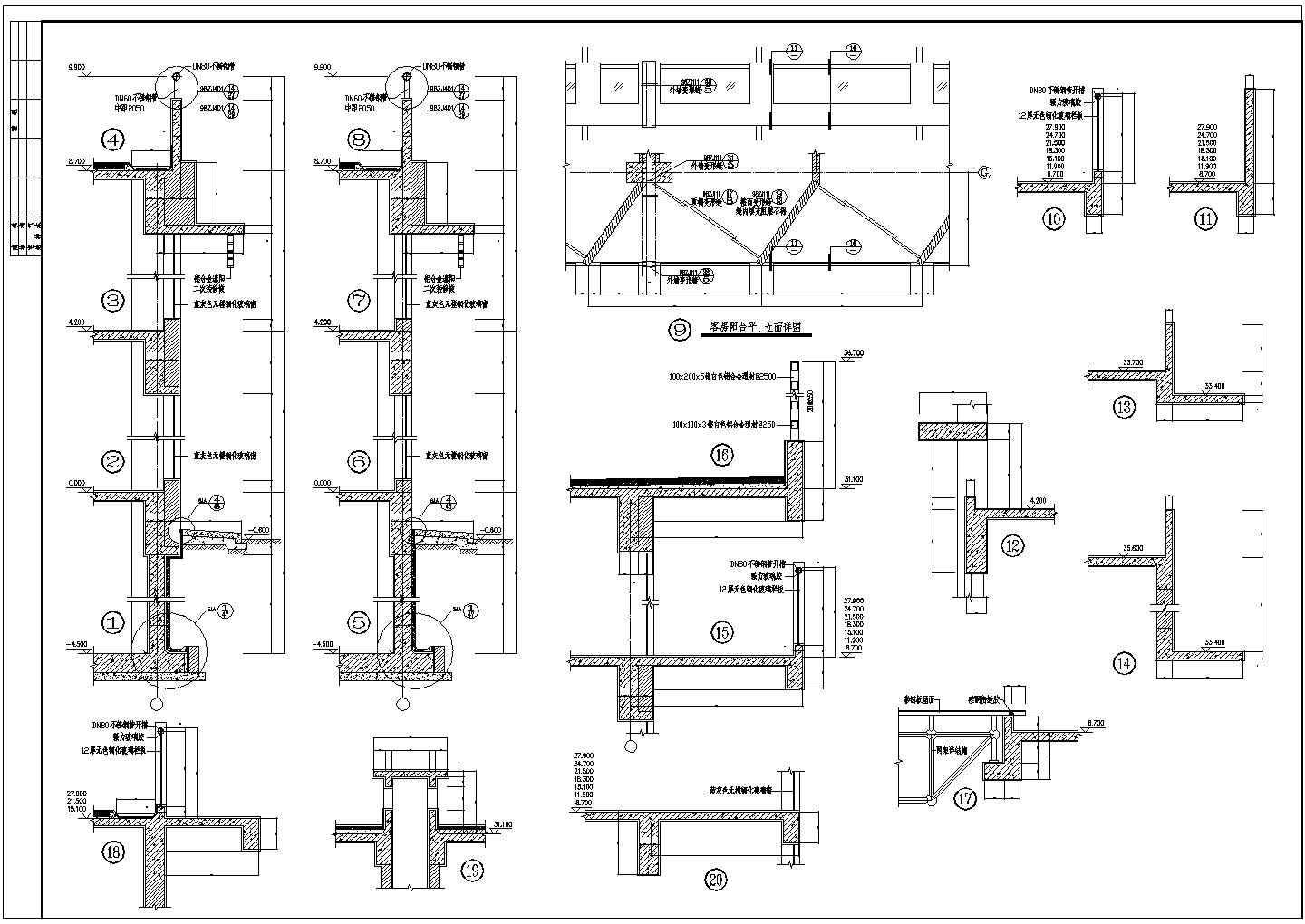 翡翠山湖酒店施工图CAD图纸