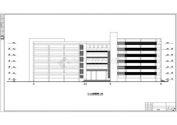 某多层学校教学楼设计cad全套建筑施工图（甲级院设计，14张图）-图一