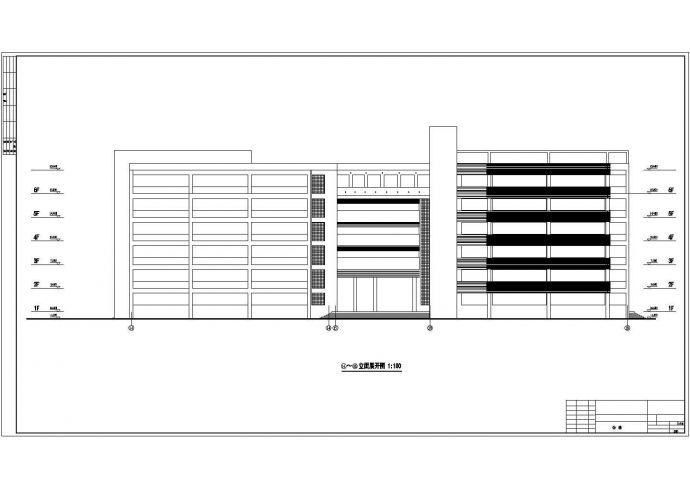 某多层学校教学楼设计cad全套建筑施工图（甲级院设计，14张图）_图1