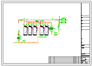 某会所锅炉房cad施工系统设计图-图一