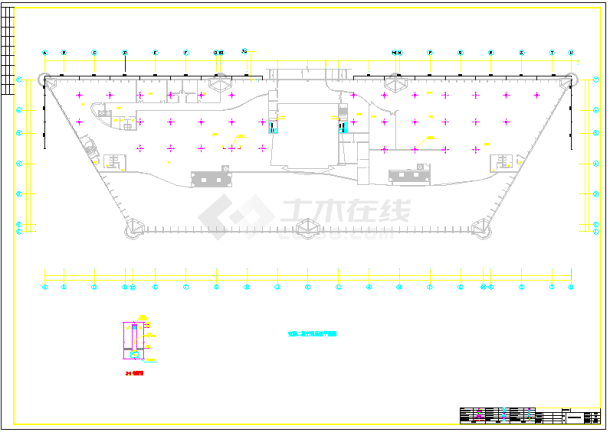 某机场航站楼cad空调施工设计平面图-图二