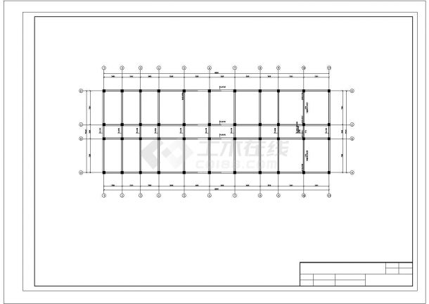 4340平方米局部五层框架教学楼建筑设计cad图，共两张-图一