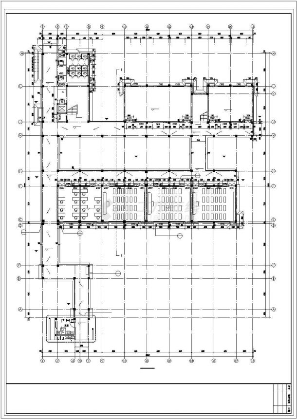 某框架四层小学教学楼建筑施工CAD图（建筑面积3744平方米）-图一