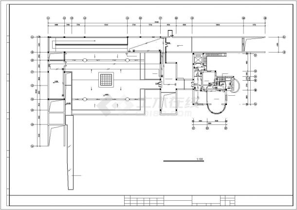 纪念馆电气设计CAD布置图-图一