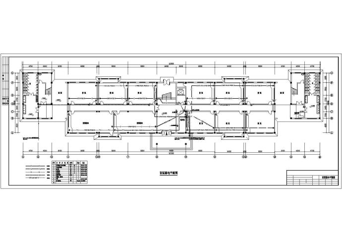 某8279㎡六层框架结构中学教学楼电气施工CAD图_图1