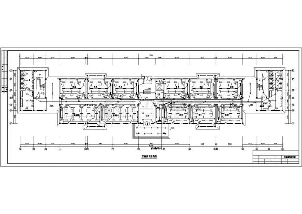 某8279㎡六层框架结构中学教学楼电气施工CAD图-图二