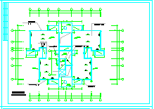 某点式小高层户型CAD设计平面施工图纸-图一
