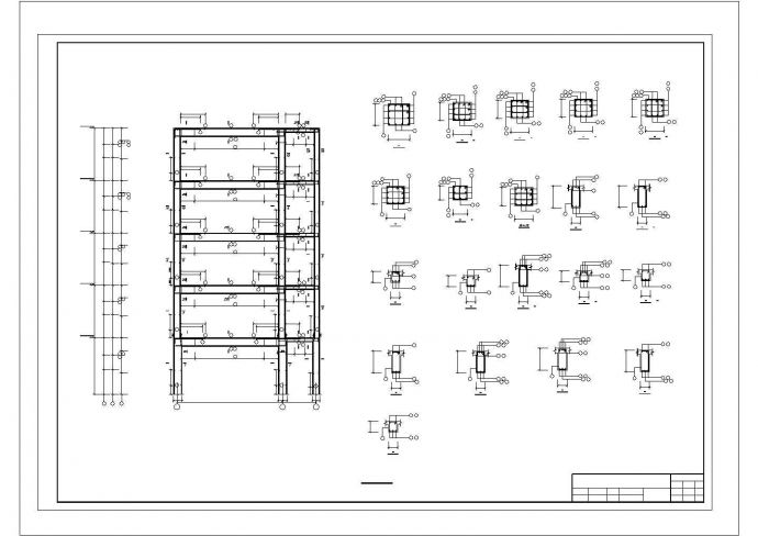6294平方米五层框架中学教学楼建筑设计cad图_图1