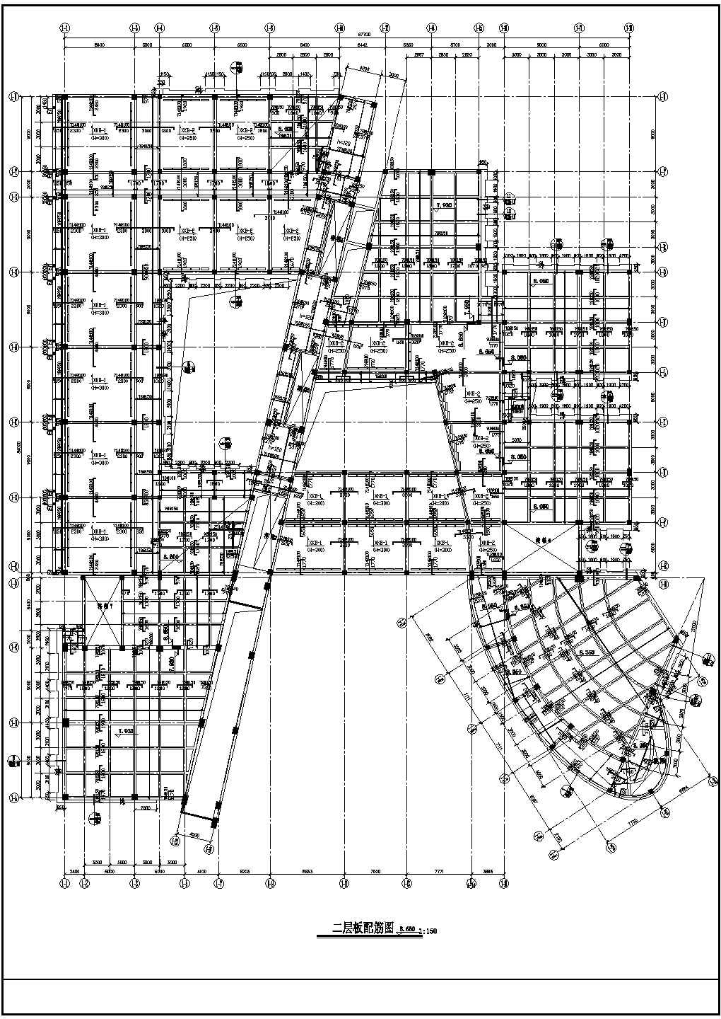 某高校5层教学楼结构CAD套图