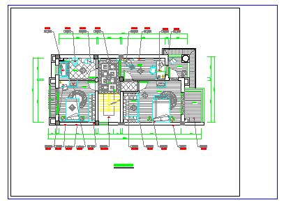 某联排别墅装修设计CAD图纸-图二