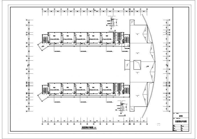合肥某7736㎡四层框架结构教学楼电气设计CAD图纸_图1