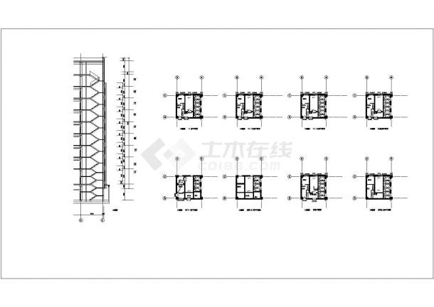 楼梯节点大样图合集CAD建筑设计施工图-图一