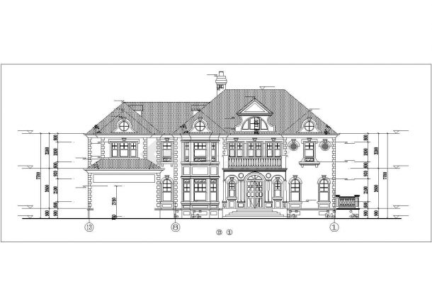 银川市某大型度假村660平米2层框混结构单体别墅建筑设计CAD图纸-图二