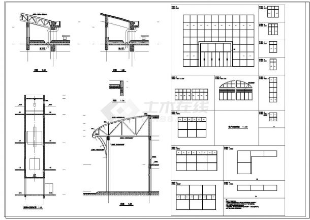某超市建筑全套CAD建筑设计施工图-图二