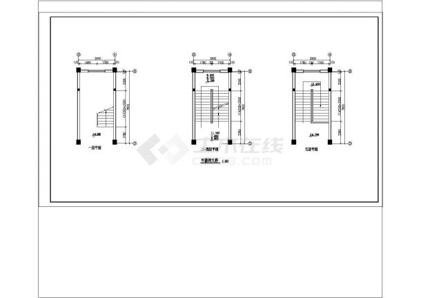 某创业园区五层办公楼CAD建筑设计施工图-图一