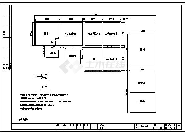 某矿业废水处理工艺施工cad图，共十八张-图二