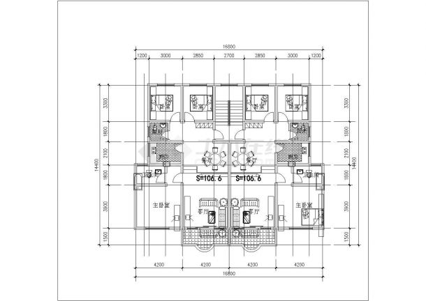 近百套商品房户型平面布置CAD建筑设计施工图-图二