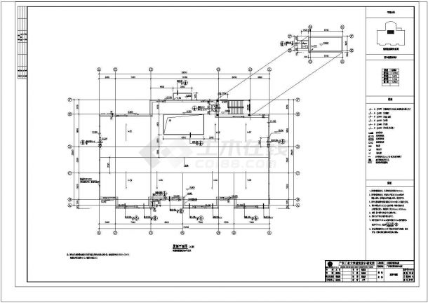 广州某地三层幼儿园CAD建筑设计施工图-图一