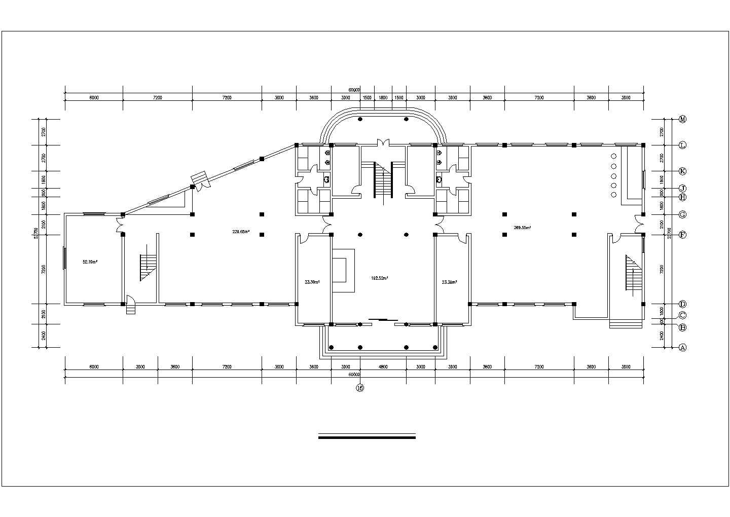 渡假村综合楼欧式建筑方案cad设计施工图