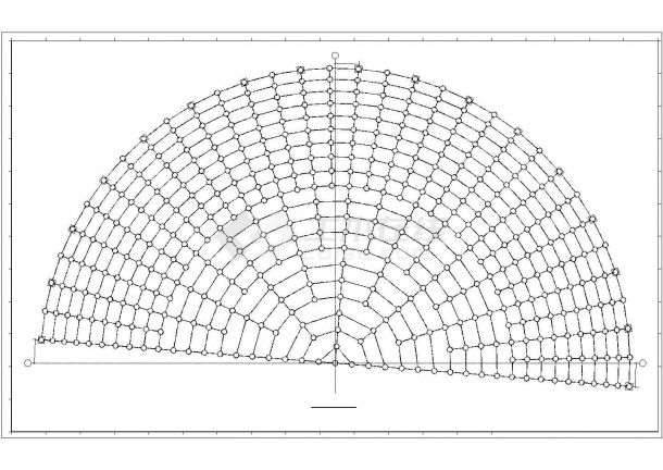 某电影院观众网架结构施工全套CAD参考图-图二