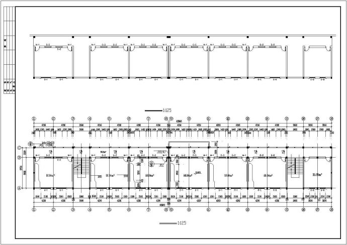 某地区地上四层框架结构教学楼建筑施工cad图纸_图1