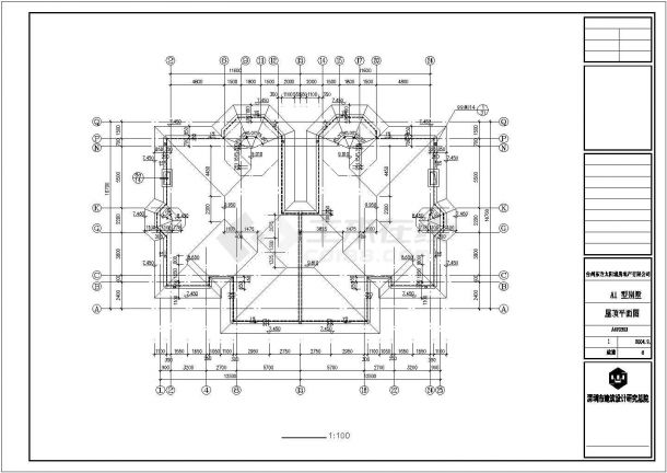 铜陵市某现代村镇637平米双层框混结构独栋别墅全套建筑设计CAD图纸-图一