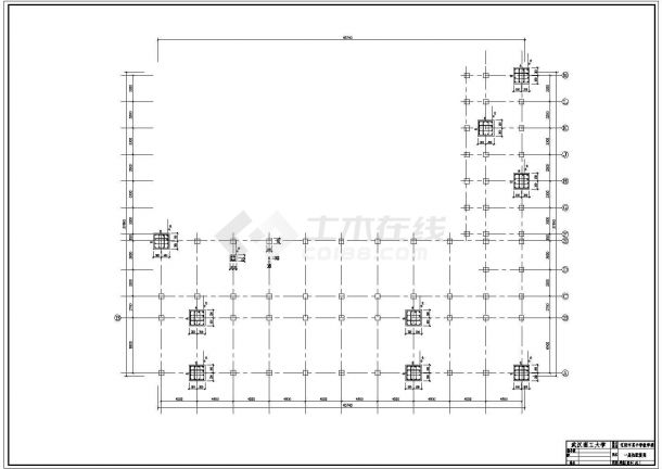 辽阳市某五层砖混结构中学教学楼建筑结构全套方案CAD图纸-图二