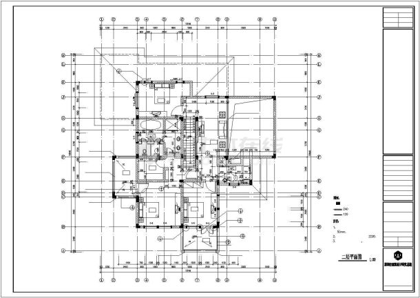 台州市太阳城别墅区370平米2层框混结构单体别墅建筑设计CAD图纸-图二