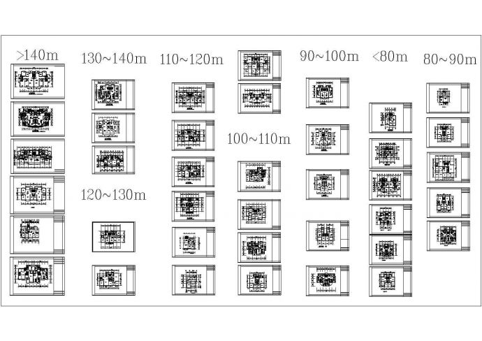 经典别墅户型设计cad详细平面图图集（甲级院设计，种类齐全）_图1