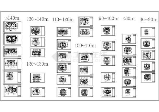 经典别墅户型设计cad详细平面图图集（甲级院设计，种类齐全）-图二
