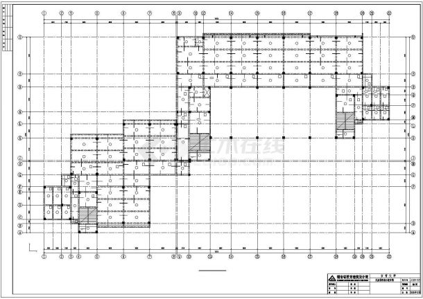 7层综合教学楼结构施工cad图，共二十四张-图二
