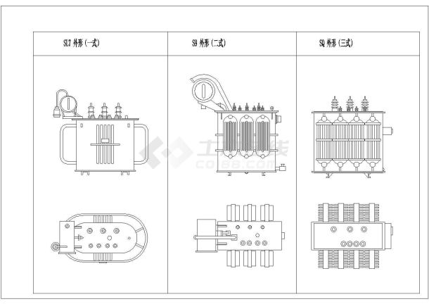 变电所施工大样图块-变压器cad-图二