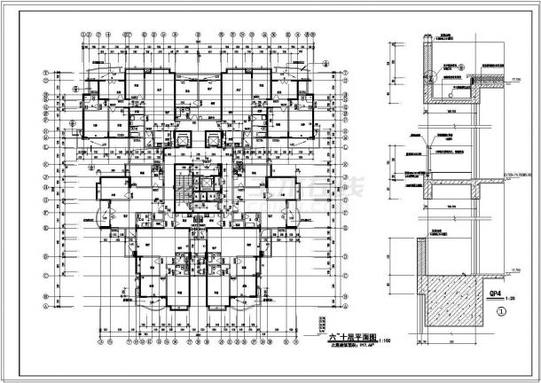某地高层综合楼建筑cad设计施工图纸-图二