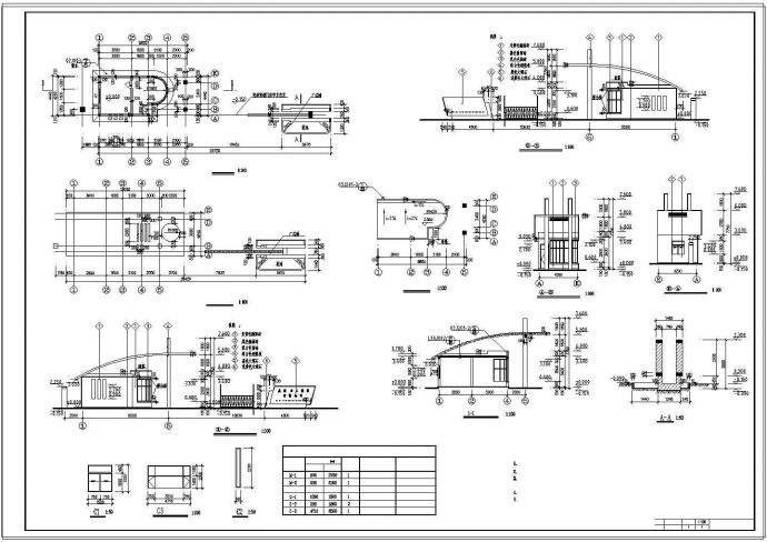 某地区公司传达室建筑设计cad施工图纸_图1